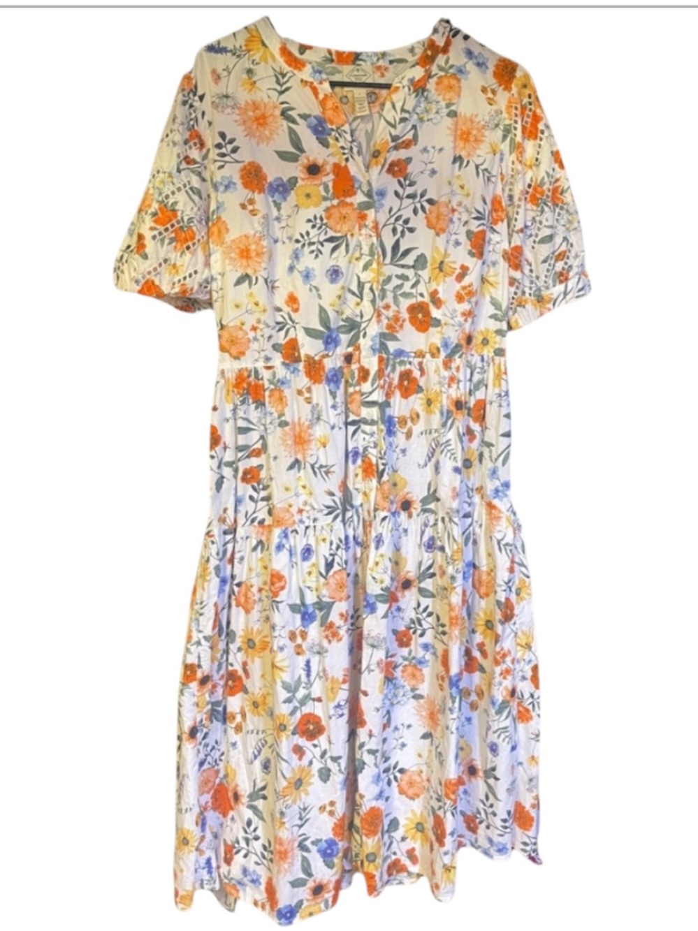 New. Floral Print Cotton Dress